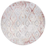 Safavieh Meadow 500 6'-7" x 6'-7" Rug in Grey / Pink