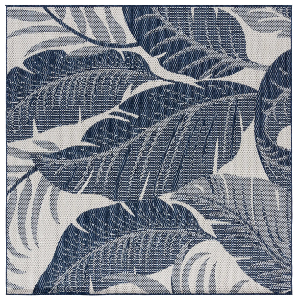 Safavieh Beach House 6'-7" x 6'-7" Rug in Navy / Ivory