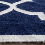 Safavieh Dhurries 10'-0" x 14'-0" Rug in Navy / Ivory