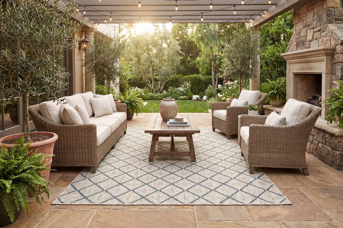 Dynamic Rugs Melissa 4232 Ivory/Grey Rug - Room