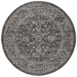 Safavieh Courtyard 6'-7" x 6'-7" Rug in Black / Ivory
