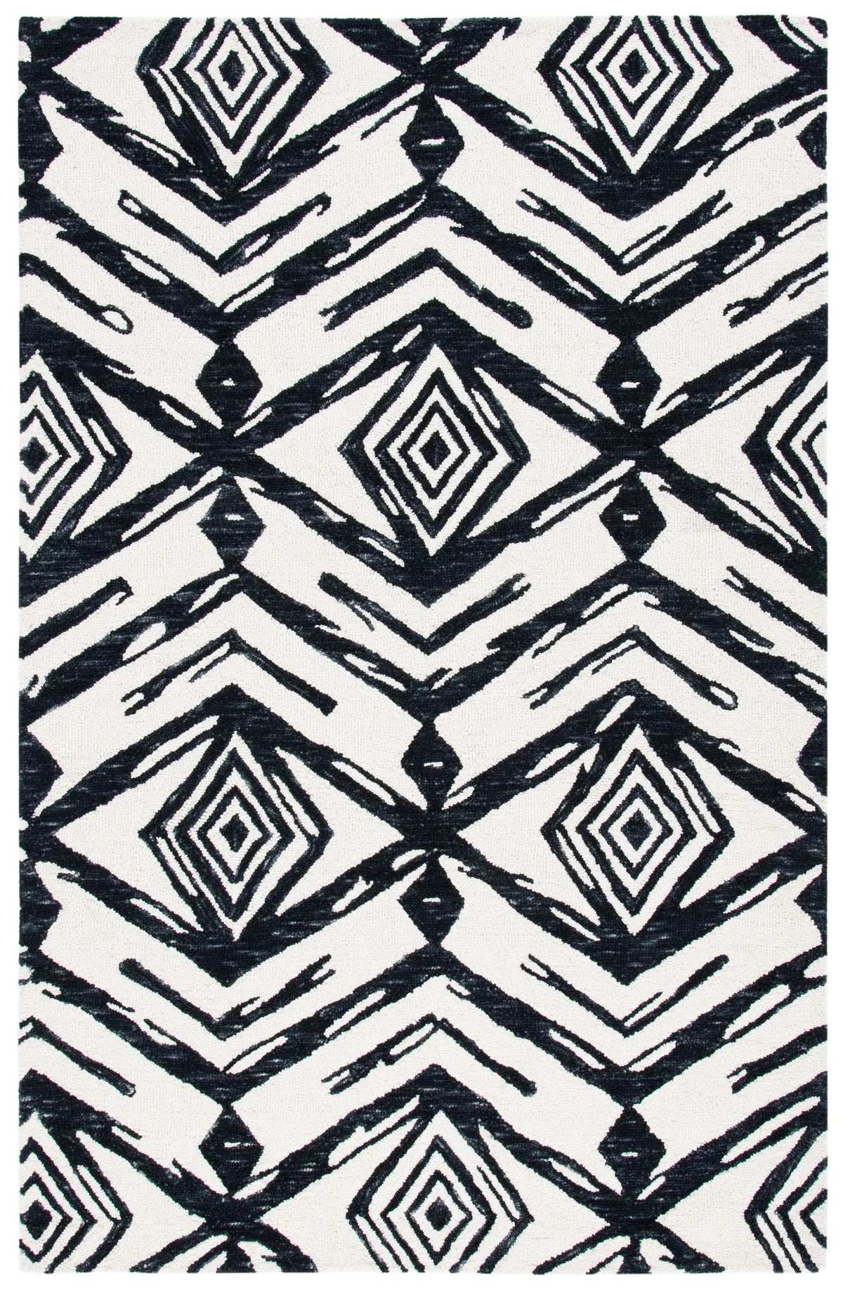 Safavieh Metro 5'-0" x 8'-0" Rug in Black / Ivory
