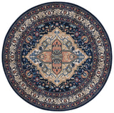 Safavieh Journey 6'-7" x 6'-7" Rug in Navy / Ivory