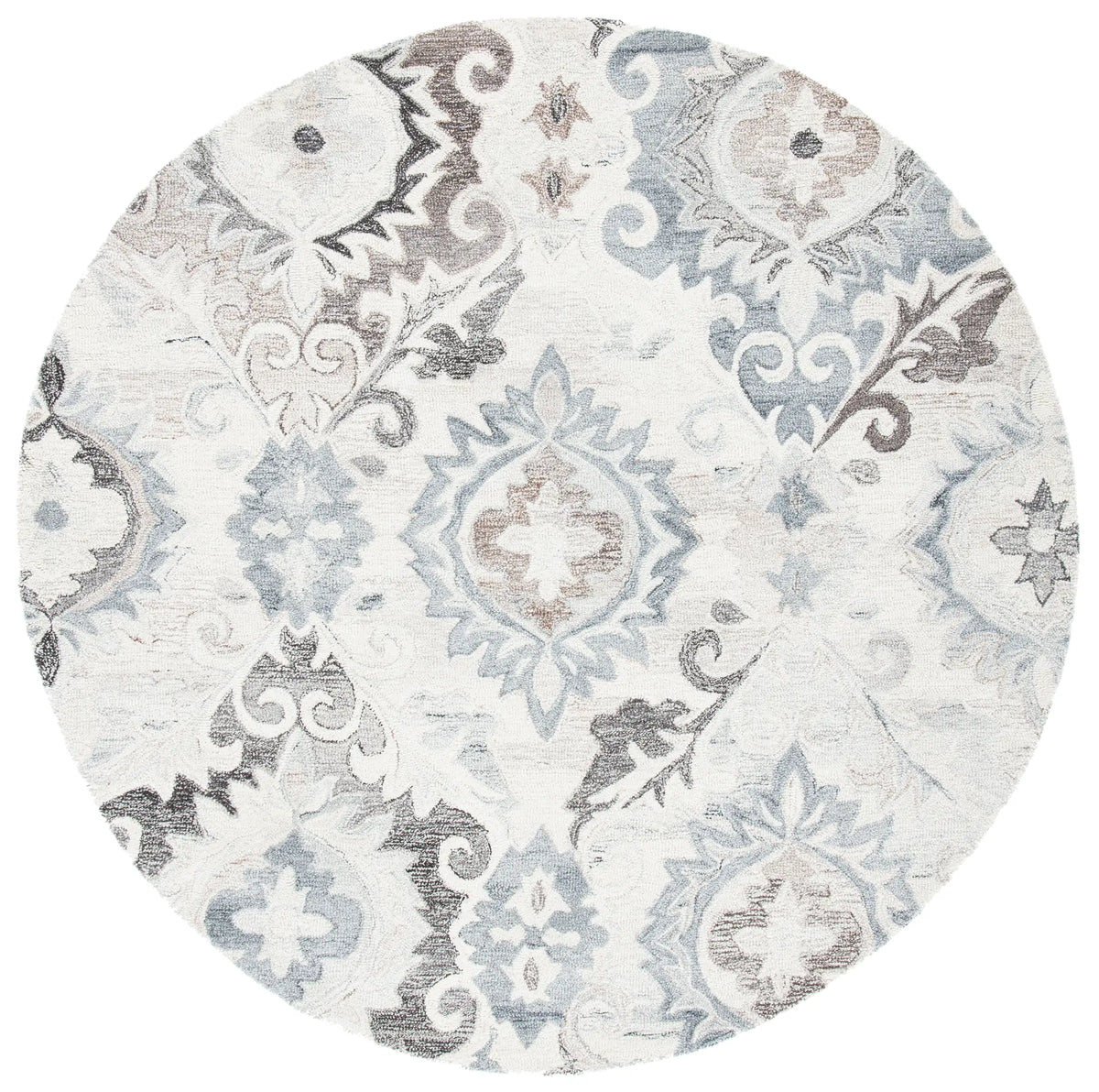 Safavieh Suzani 6'-0" x 6'-0" Rug in Ivory / Grey