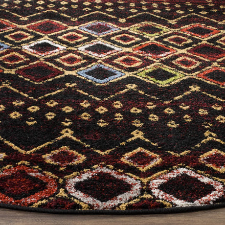 Safavieh Amsterdam 10'-0" x 10'-0" Rug in Black / Multi