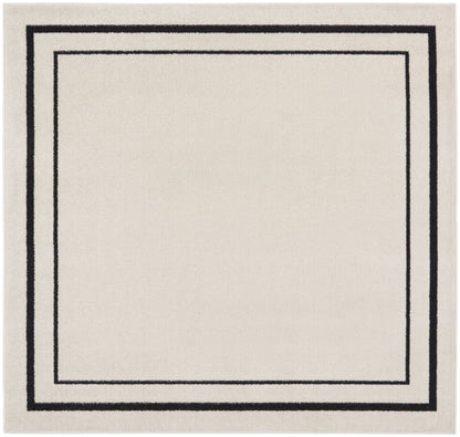 Nourison Nourison Essentials Nre02 Ivory/Black Area Rug