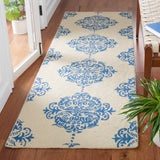 Safavieh Chelsea 2'-6" x 12'-0" Rug in Ivory / Blue