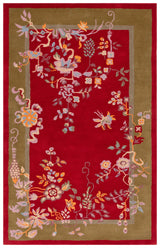Safavieh Metro 4'-0" x 6'-0" Rug in Red / Green