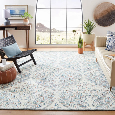 Safavieh Capri 10'-0" x 14'-0" Rug in Ivory / Blue