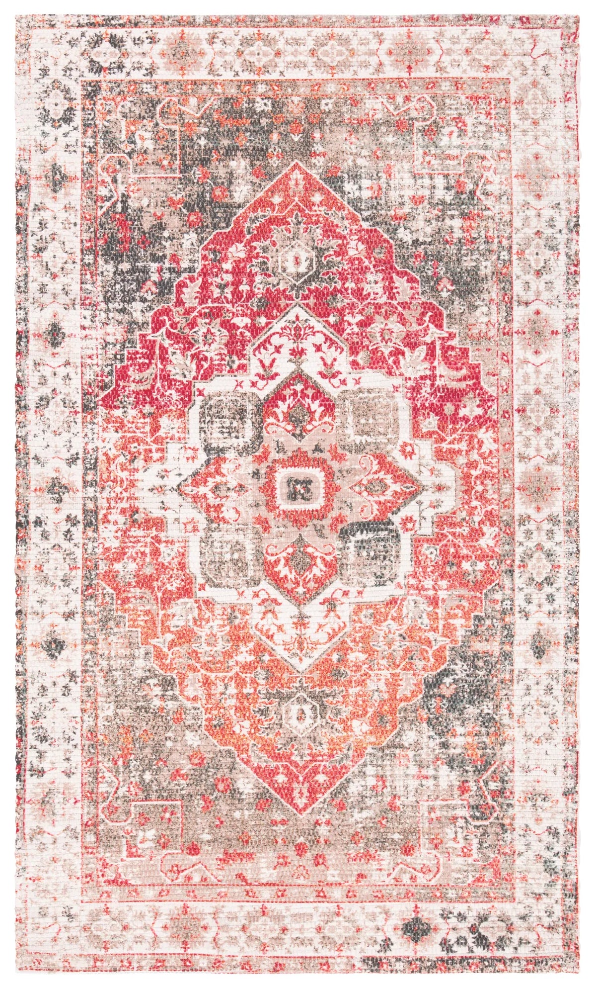 Safavieh Saffron 3'-0" x 5'-0" Rug in Beige / Red