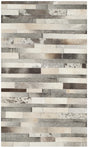 Safavieh Studio Leather 3'-0" x 5'-0" Rug in Grey / Ivory