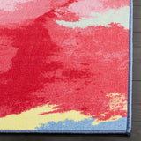 Safavieh Paint Brush 4'-4" x 6'-0" Rug in Fuchsia / Yellow