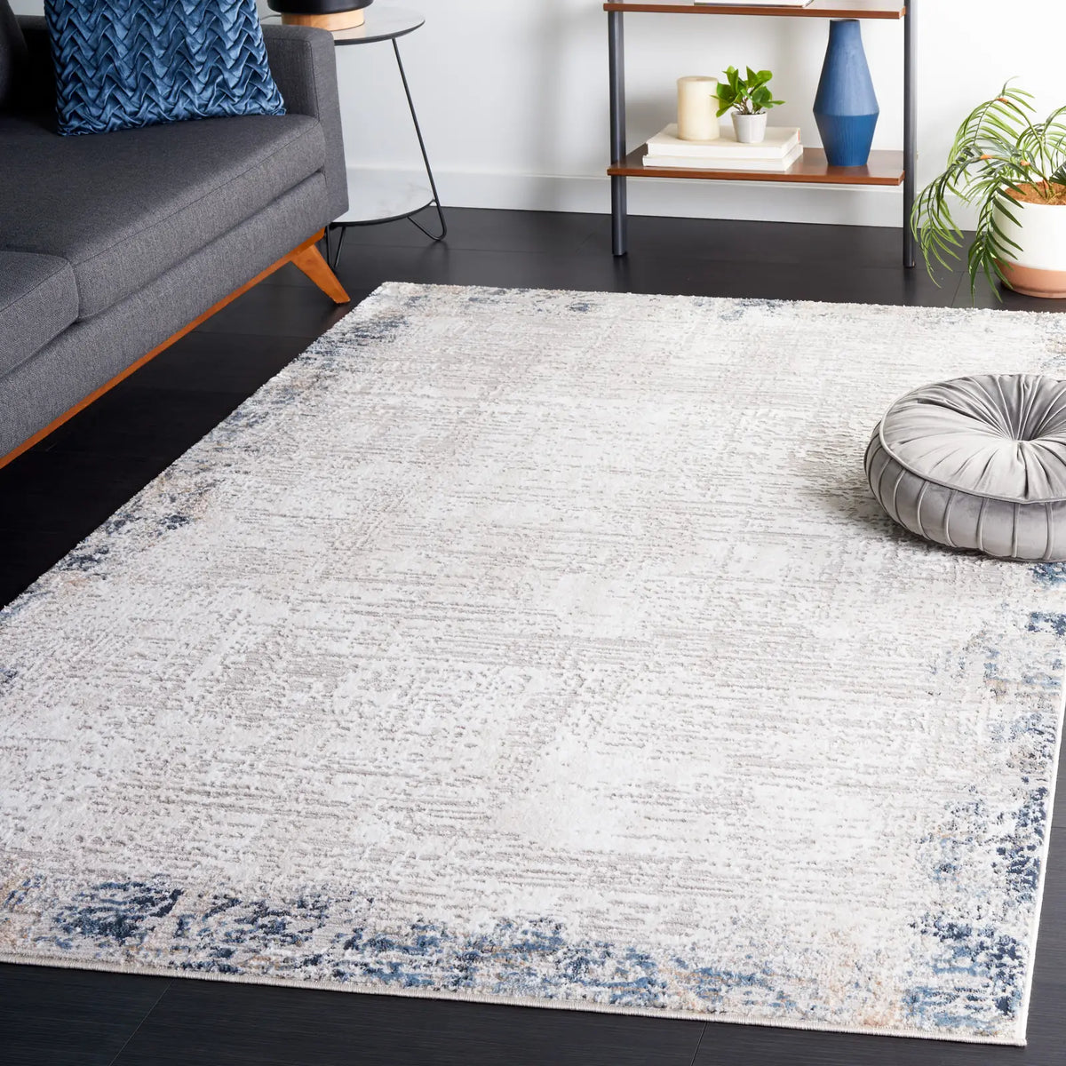 Safavieh Parker 4'-0" x 6'-0" Rug in Taupe / Ivory Blue
