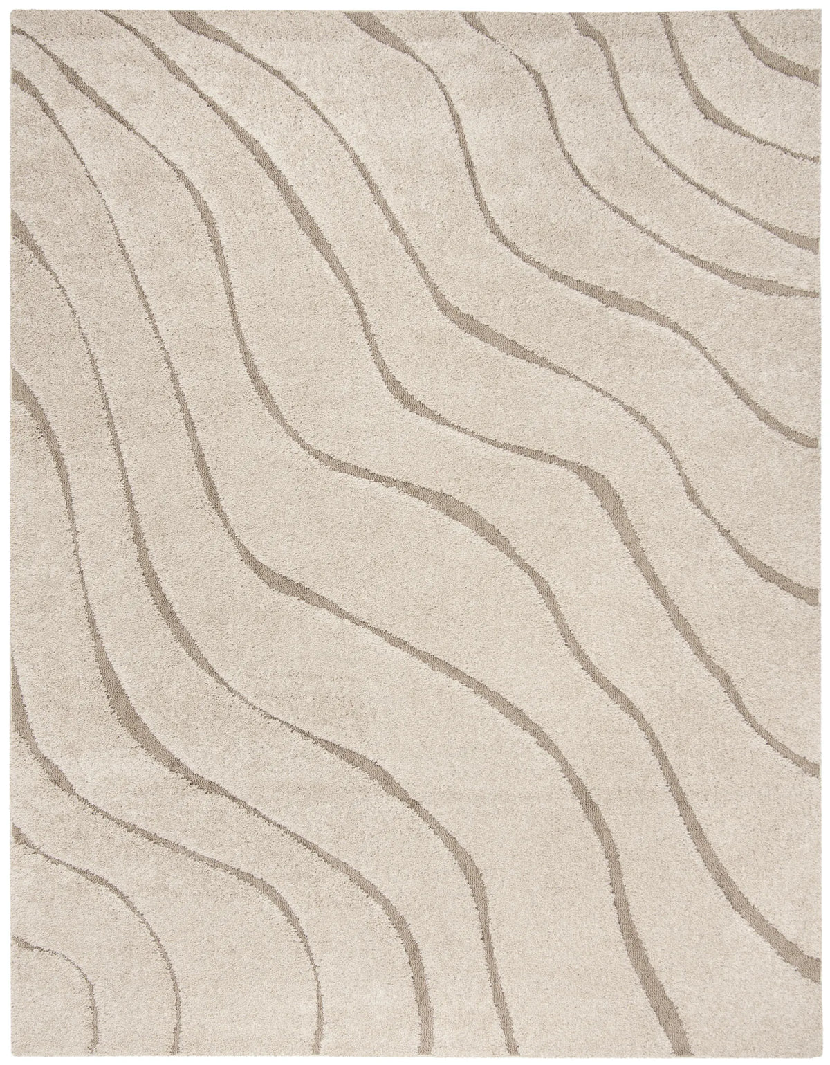 Safavieh Florida Shag 9'-6" x 13'-0" Rug in Cream / Beige