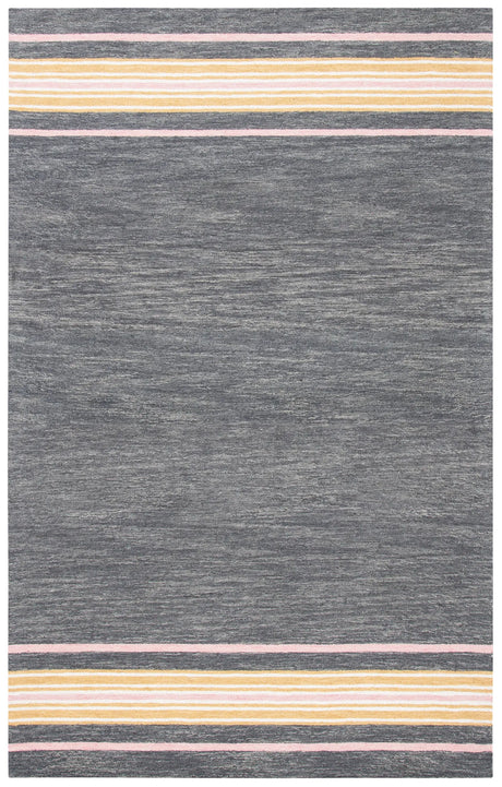 Safavieh Metro 4'-0" x 6'-0" Rug in Charcoal / Pink