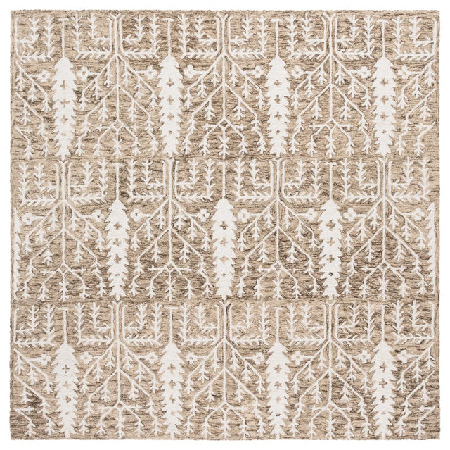 Safavieh Jardin 6'-0" x 6'-0" Rug in Light Brown / Ivory