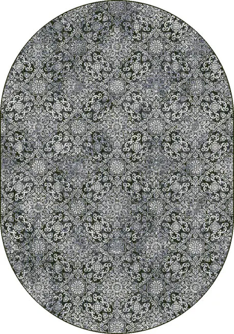 Dynamic Rugs Ancient Garden 57162 Steel Blue Rugs - Oval