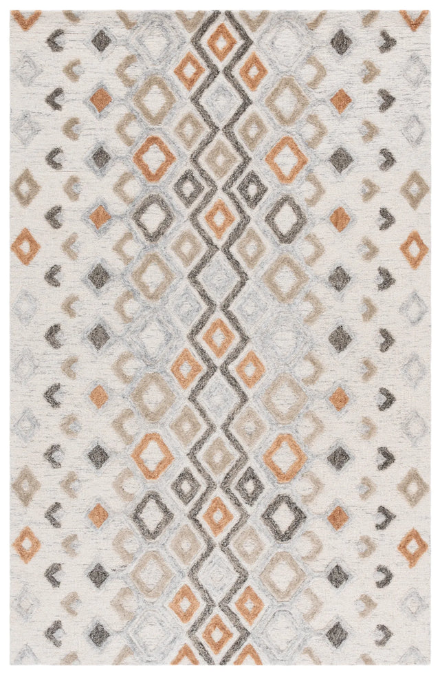 Safavieh Casablanca Shag 4'-0" x 6'-0" Rug in Ivory / Rust