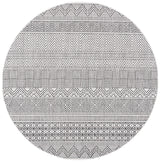 Safavieh Courtyard 6'-7" x 6'-7" Rug in Ivory / Black