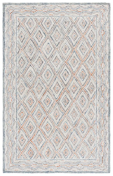 Safavieh Capri 4'-0" x 6'-0" Rug in Blue / Rust