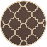 Safavieh Courtyard 6'-7" x 6'-7" Rug in Dark Brown