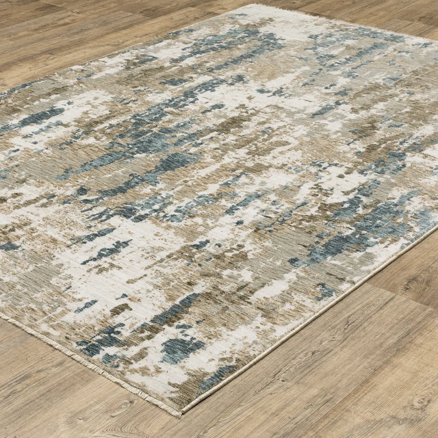 Oriental Weavers Sphinx ECHO ECH11 Beige Abstract Rugs - angle detail