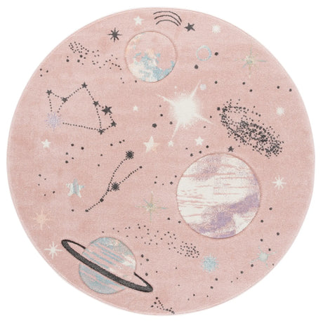 Safavieh Carousel Kids 100 5'-3" x 5'-3" Rug in Pink / Purple