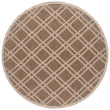 Safavieh Courtyard 7'-10" x 7'-10" Rug in Brown / Bone