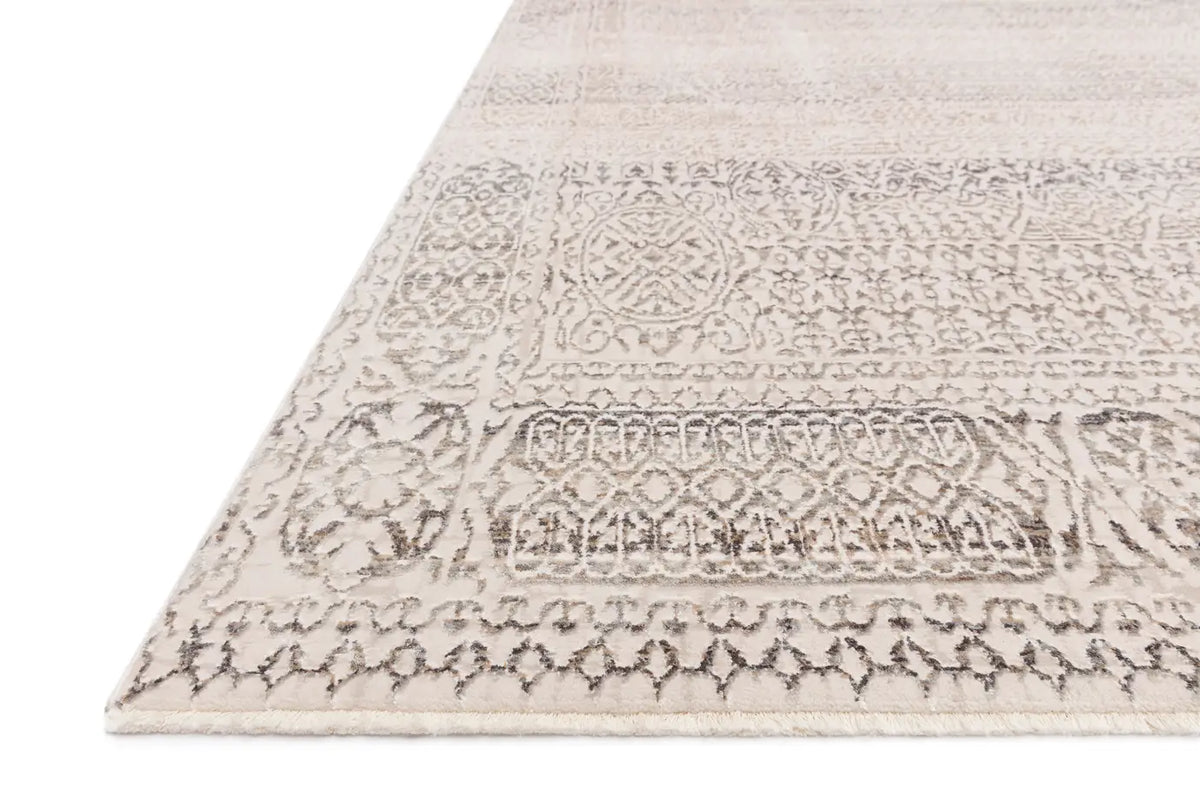 Loloi Homage Hom-05 Ivory/Silver Rugs - rug corner