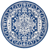 Safavieh Micro-Loop 5'-0" x 5'-0" Rug in Navy / Ivory