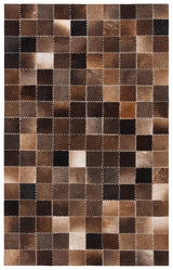 Safavieh Studio Leather 3'-0" x 5'-0" Rug in Brown / Beige