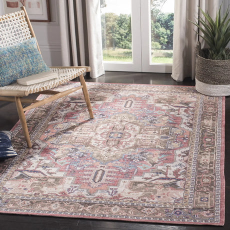 Safavieh Saffron 4'-0" x 6'-0" Rug in Rust / Ivory