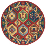 Safavieh Heritage 6'-0" x 6'-0" Rug in Red / Gold