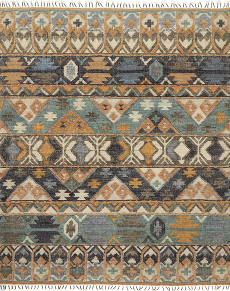 Loloi Owen Ow-02 Ocean / Camel Rugs - main flat