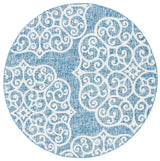 Safavieh Courtyard 6'-7" x 6'-7" Rug in Navy / Grey