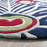 Safavieh Soho 6'-0" x 6'-0" Rug in Blue / Ivory