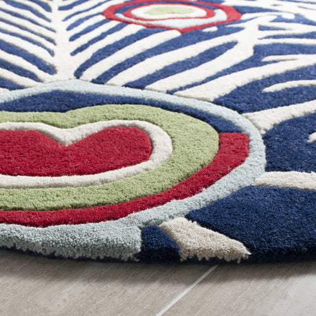 Safavieh Soho 6'-0" x 6'-0" Rug in Blue / Ivory