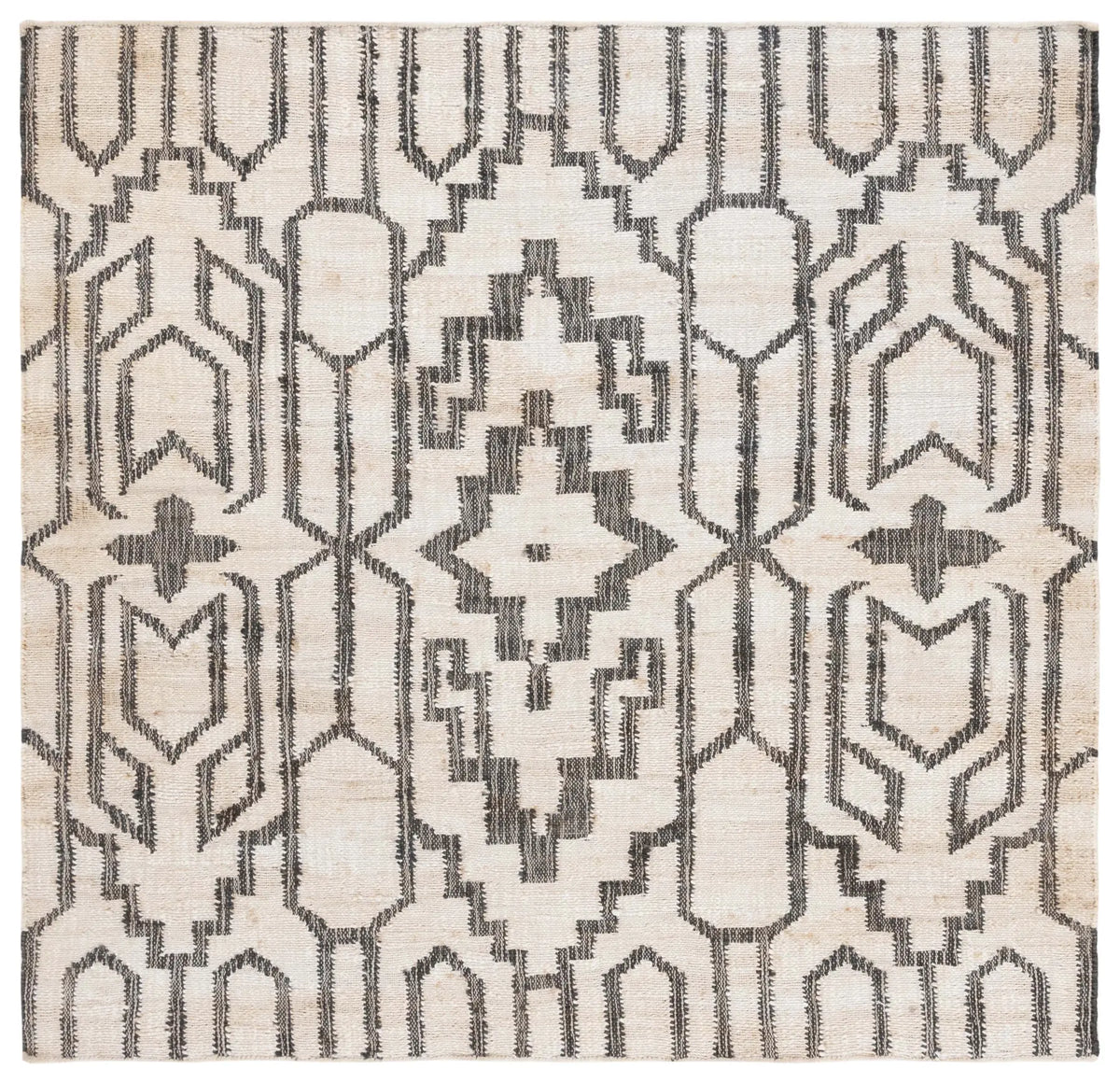 Safavieh Natural Fiber 6'-0" x 6'-0" Rug in Ivory / Black