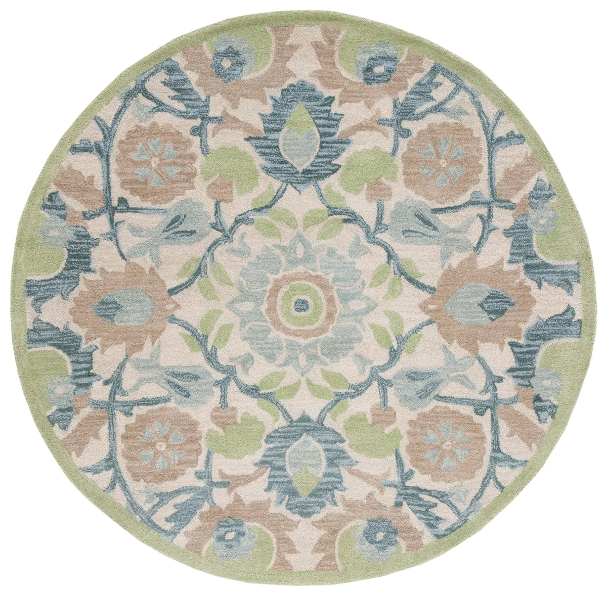 Safavieh Antiquity 6'-0" x 6'-0" Rug in Ivory / Green