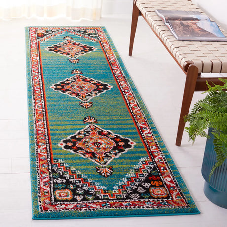 Safavieh Vintage Hamadan 2'-3" x 8'-0" Rug in Green / Black