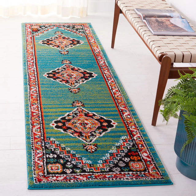Safavieh Vintage Hamadan 2'-3" x 8'-0" Rug in Green / Black