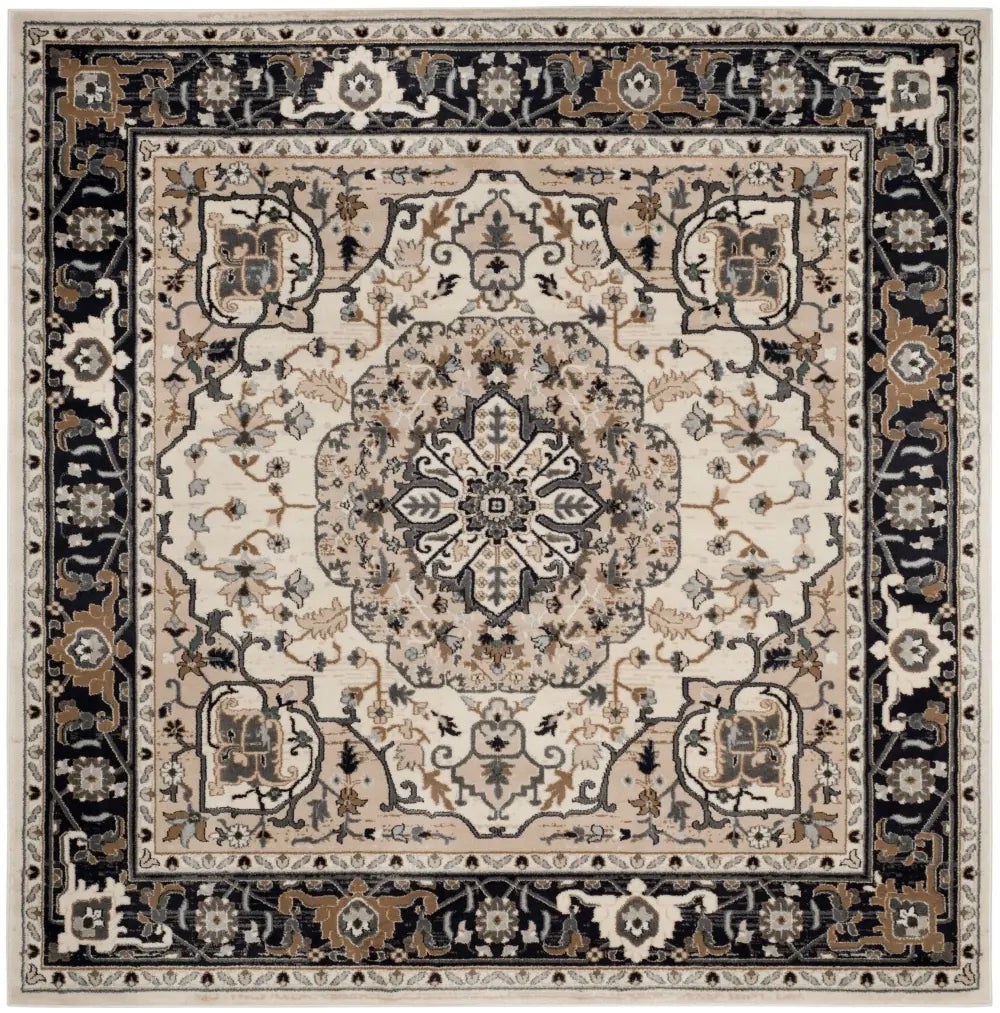 Safavieh Lyndhurst 7'-0" x 7'-0" Rug in Cream / Navy