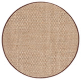 Safavieh Natural Fiber 6'-0" x 6'-0" Rug in Natural / Dark Brown