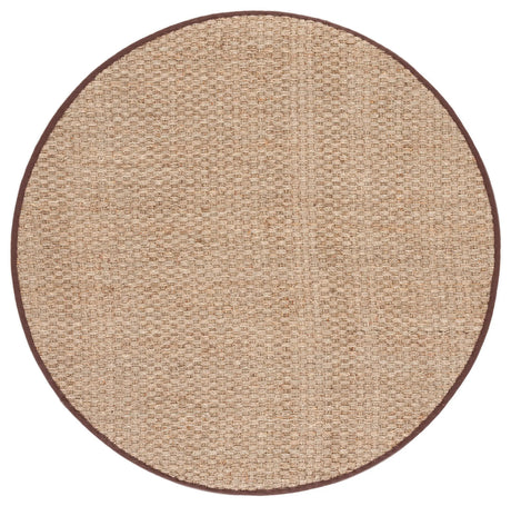 Safavieh Natural Fiber 6'-0" x 6'-0" Rug in Natural / Dark Brown