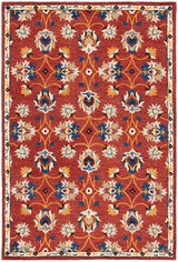 Safavieh Micro-Loop 4'-0" x 6'-0" Rug in Rust / Blue