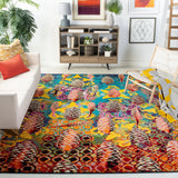 Safavieh Fiesta Shag 6'-7" x 9'-2" Rug in Turquoise / Multi