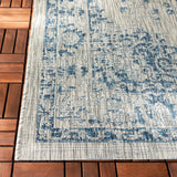 Safavieh Courtyard 4'-0" x 5'-7" Rug in Grey / Navy