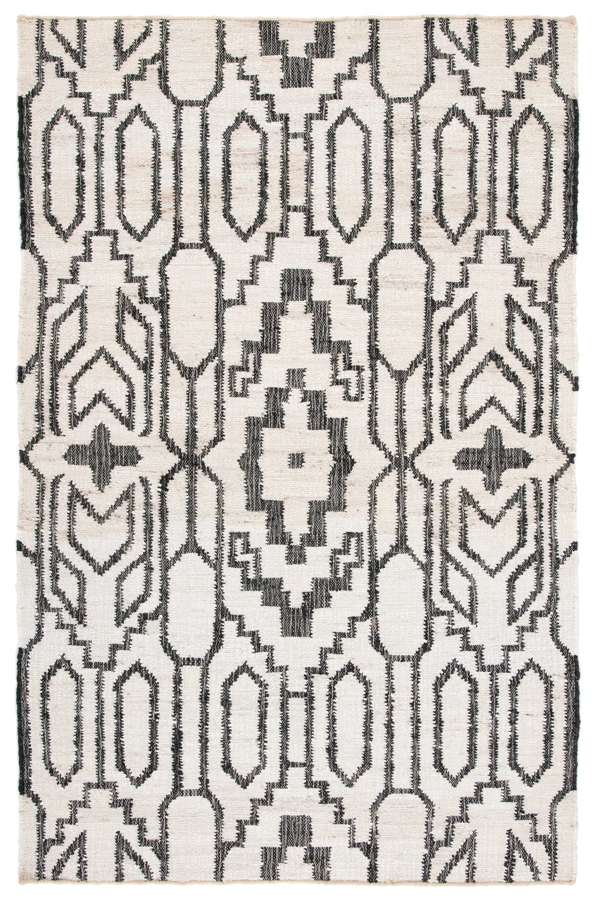 Safavieh Natural Fiber 4'-0" x 6'-0" Rug in Ivory / Black