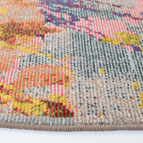 Safavieh Madison 200 6'-7" x 6'-7" Rug in Blue / Orange