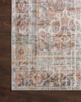 Loloi Adrian Adr-05 Sunset/Charcoal Rug - corner on wood
